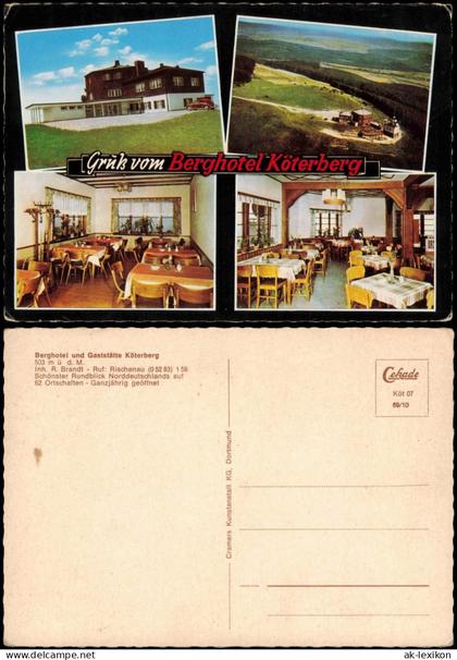 Rischenau-Lügde Westfalen Mehrbildkarte Berghotel und Gaststätte Köterberg 1969