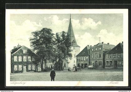 AK Lütjenburg, Markt mit jungem Burschen