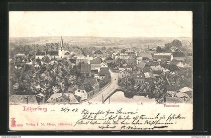 AK Lütjenburg, Panoramablick aus der Vogelschau