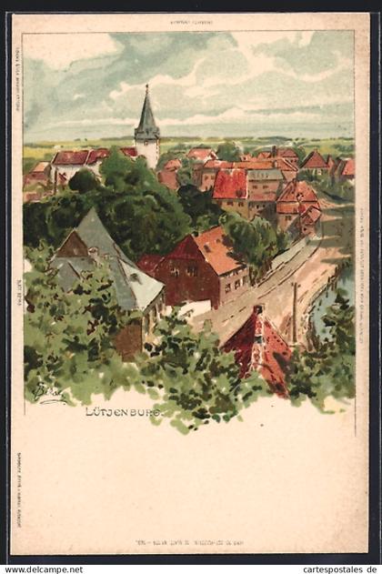 Künstler-AK Carl Biese: Lütjenburg, Gesamtansicht