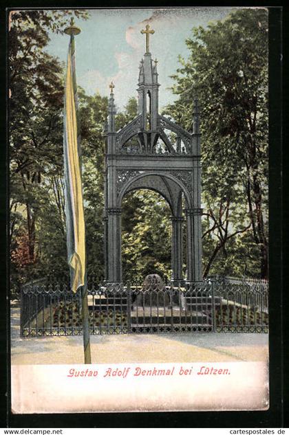 AK Lützen, Gustav Adolf Denkmal