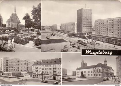 AK - Magdeburg - Magdalenenkapelle - Rathaus - Alter Markt - Karl Marx Strasse