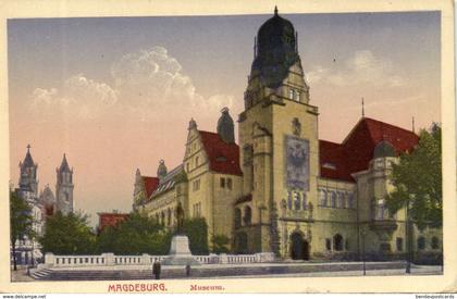 MAGDEBURG, Museum (1920s) AK