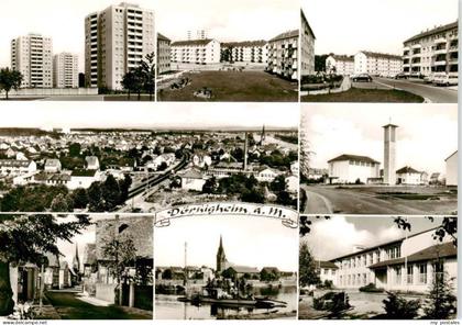 Doernigheim Maintal Stadtpanorama Wohnsiedlung Hochhaeuser Kirche Stadtzentrum