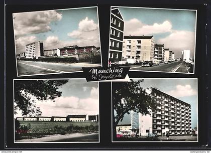 AK Manching bei Ingolstadt, Wohnhaus, Strassenpartie, Ortspartie