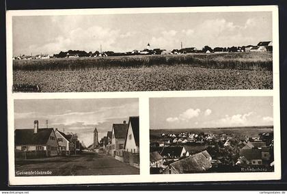 AK Manching, Teilansicht, Geisenfeldstrasse, Bahnhofstrasse