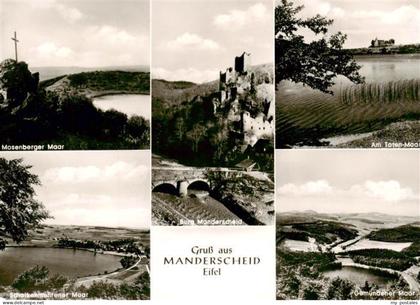 Manderscheid Eifel Mosenberger Maar Schalkenmehrener Maar Burg Manderscheid Am T