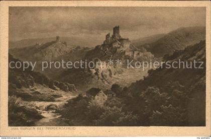 Manderscheid Eifel Serie Burgen bei Manderscheid Nr. 3515 Kuenstlerkarte