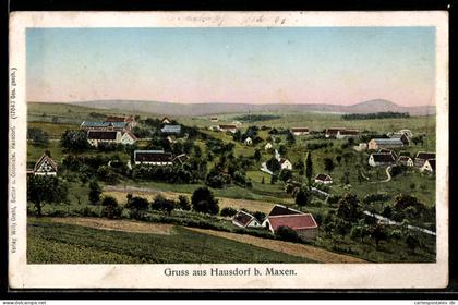 AK Hausdorf b. Maxen, Ortsansicht mit umliegender Landschaft
