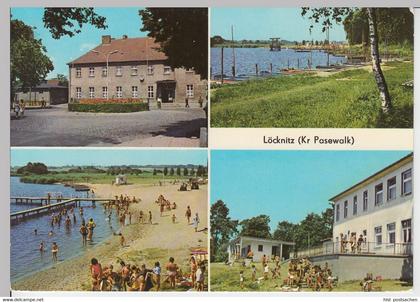 (102945) AK Löcknitz, Mecklenburg, Mehrbildkarte, Bahnhof, HO Gaststätte Haus am
