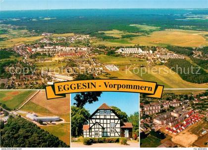 Eggesin Fliegeraufnahme Hotel Stadt Eggesin Fachwerkkirche Wohngebiet Zlotower S