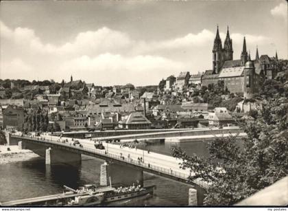 Meissen Elbe Sachsen Meissen Bruecke Schiff