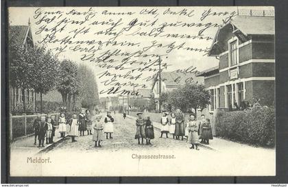 Germany Deutschland o 1909 Meldorf Chausseestrasse, used
