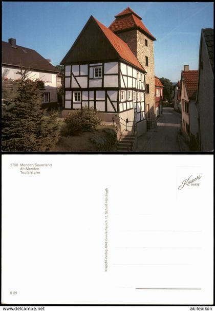 Ansichtskarte Menden (Sauerland) Alt-Menden, Teufelsturm 1990