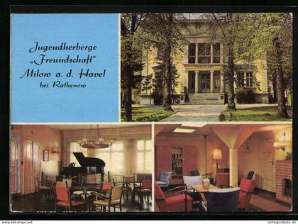 AK Milow, Innen- und Aussenansicht von der Jugendherberge Freundschaft