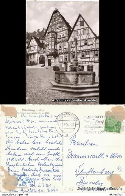 Ansichtskarte Miltenberg (Main) Parie am Marktplatz 1956