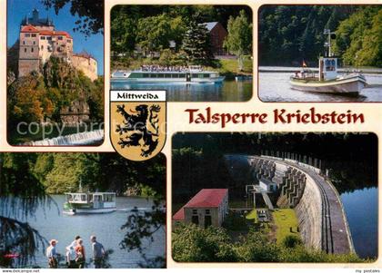 Mittweida Talsperre Kriebstein Burg Faehrschiffe Mittweida Lauenhain