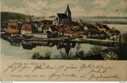 Moelln // Litho Karte // Gruss aus Molln I. Lbg. 1901