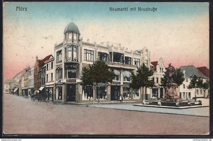 AK Mörs, Neumarkt mit Neustrasse