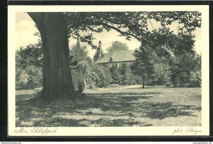 AK Mörs, Schlosspark mit Grafenschloss