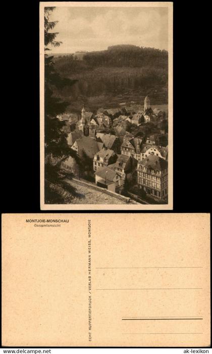 Ansichtskarte Monschau/Eifel Montjoie Gesamtansicht von Monschau 1930