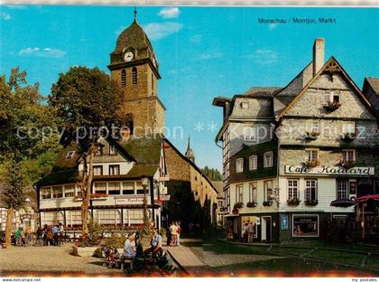 Monschau Montjoie NRW Monschau-Montjoi Markt Fachwerkhaeuser Cafe-Konrad