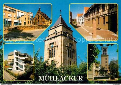 Muehlacker Teilansichten Kirchturm Uhrturm