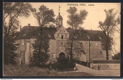 AK Mühlberg /Elbe, Partie am Schloss