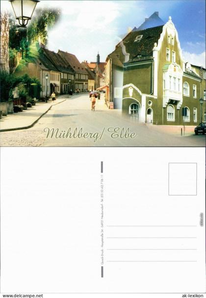 Mühlberg/Elbe Miłota Ortsmotiv mit Straßen-Ansicht 1998