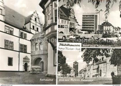 Muehlhausen Thueringen Rathaushof Hotel Stadt Muehlhausen aeusseres Frauentor