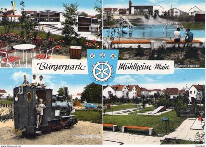 allemagne. bürgerpark. mühlheim a. main. carte moderne couleur