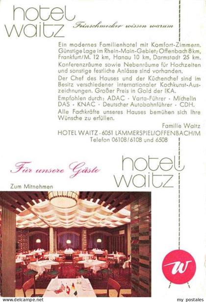 Laemmerspiel Muehlheim Main Hotel Waitz Gastraum Lageplan