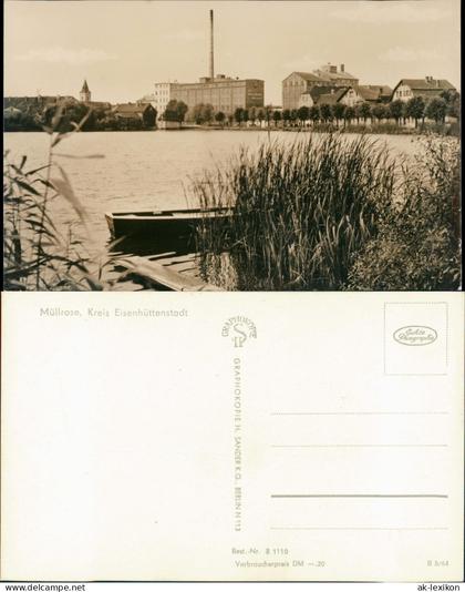 Ansichtskarte Müllrose Partie am See Mühle Fotokarte 1964