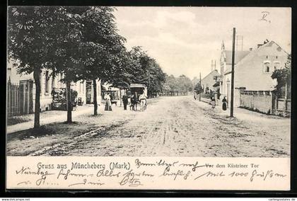 AK Müncheberg /Mark, Partie vor dem Küstriner Tor