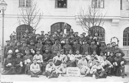 Carte Photo Militaire MÜNCHEN-MUENCHEN-MUNICH-Deutschland-Soldaten-Weltkrieg 1914-1915-Krieg-Guerre 14/18