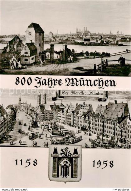 Muenchen Bayern 800 Jahre Muenchen 1158 bis 1958 Markt
