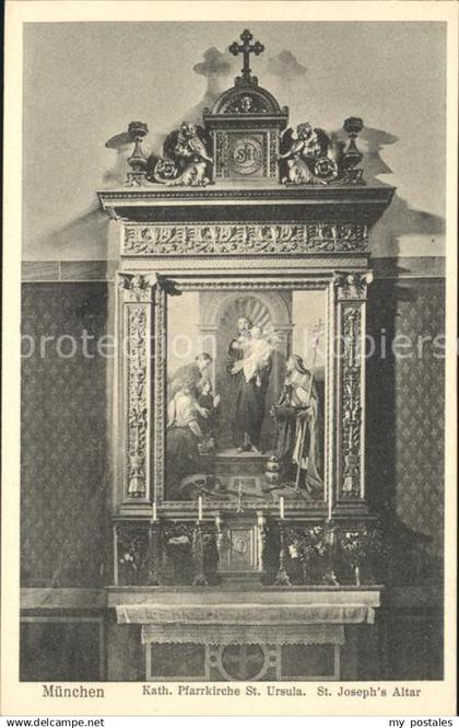 Muenchen Katholische Pfarrkirche St Ursula St Joseph Altar
