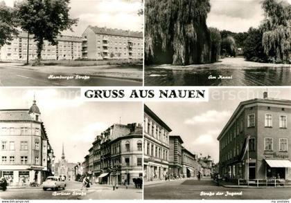 Nauen Havelland Hamburger Strasse Wohnblocks Hochhaeuser Kanal Strassenpartien I