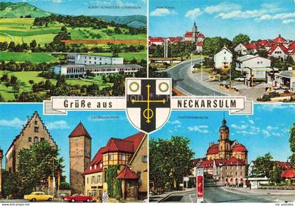 Neckarsulm BW Albert-Schweitzer-Gymnasium Panorama Zweiradmuseum Stadtpfarrkirch