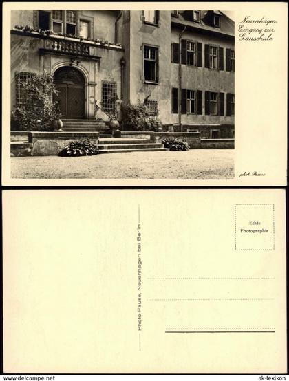 Neuenhagen bei Berlin Eingang zur Gauschule Schule Schulgebäude 1940