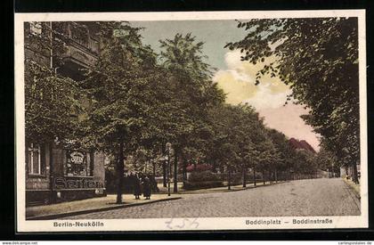 AK Berlin-Neukölln, Boddinplatz, Boddinstrasse