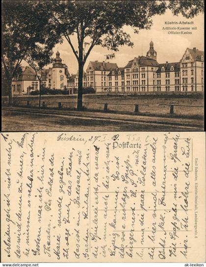 Küstrin Kostrzyn nad Odrą Artillerie Kaserne Offizier Kasino 1917