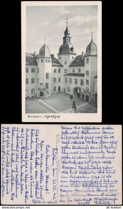 Postcard Küstrin Kostrzyn nad Odrą Schloß Schloßhof 1942