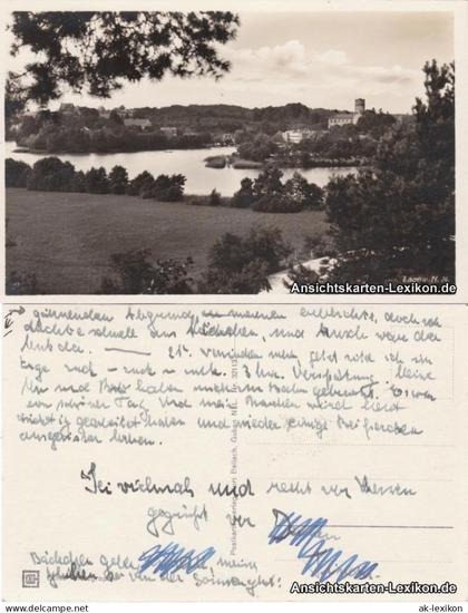 Postcard Lagow agów Totalansicht 1932