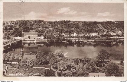 Von der Bergseite gesehen Crossen Oder Neumark/Ostbrandenburg Postkarte AK 1929