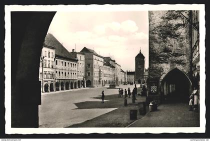 AK Neuötting, Ludwigstrasse mit Passanten