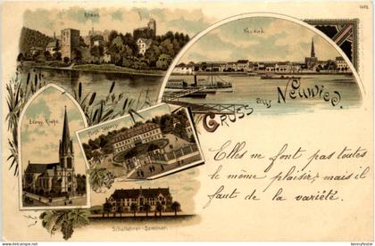 Gruss aus Neuwied - Litho - Bahnpost