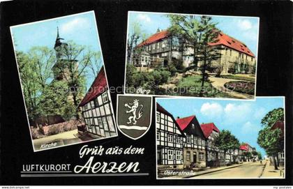 Aerzen Hameln-Pyrmont Niedersachsen Kirche Burg Osterstrasse Fachwerkhaus Wappen