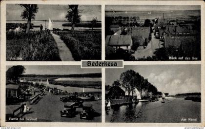 CPA Bad Bederkesa Geestland Niedersachsen, Panorama, See, Kanal, Seelust