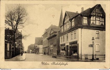CPA Uelsen in Niedersachsen, Bahnhofstraße, Geschäft Ernst Plön